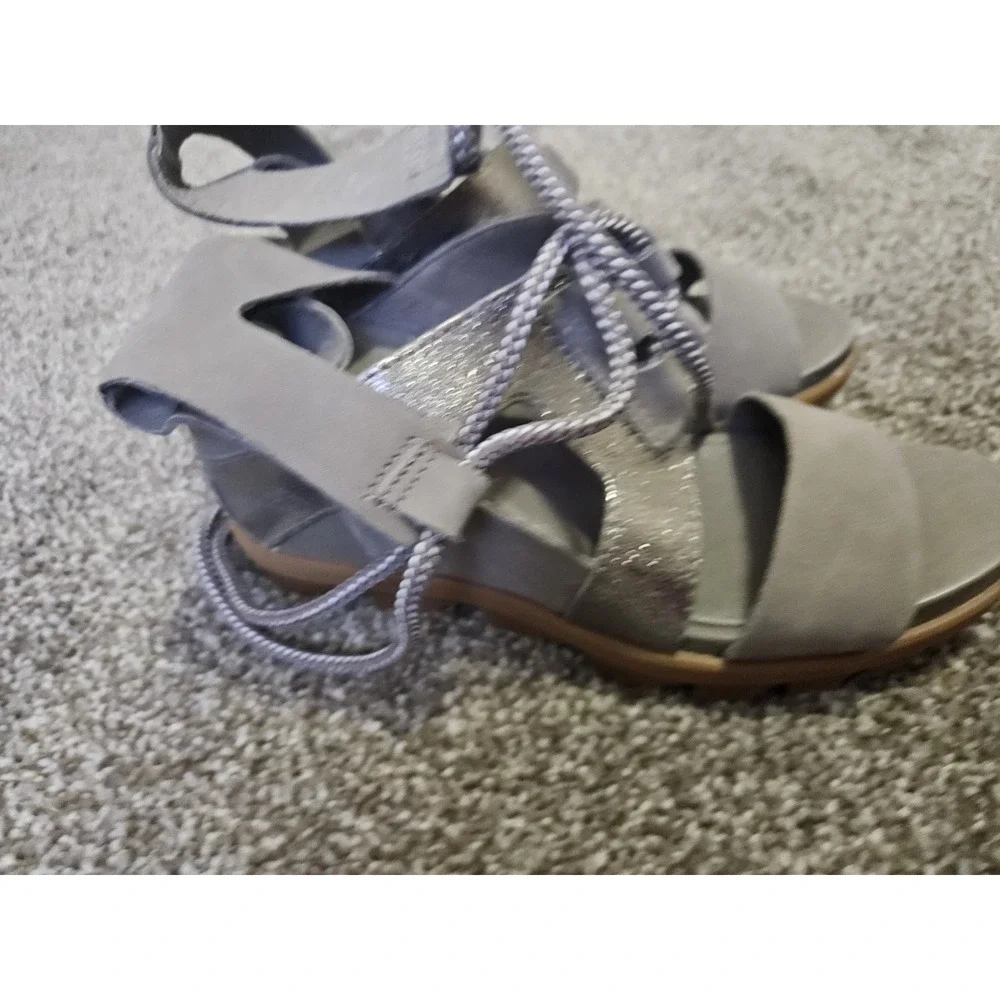 Sorel Women's Joanie II Ankle Lace Sandal Color Ash‎ Brown Size 7.5 NWOB Strappy